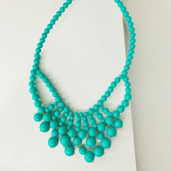 🆑 Mint Beaded Bib Statement Necklace - Picture 5 of 5